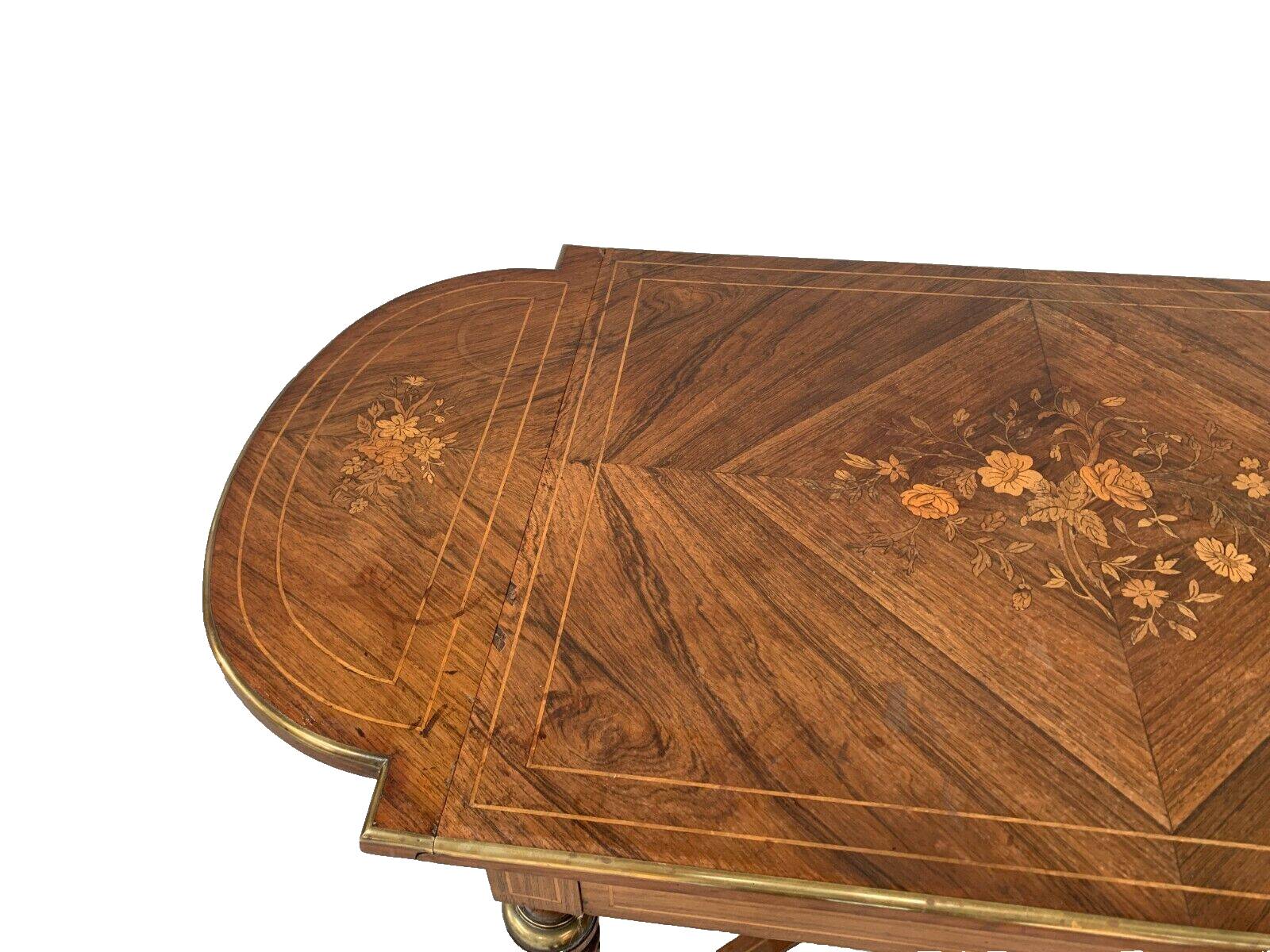 Napoleon III style desk table with 20th century inlaid top