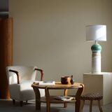 Decorative floor lamp in modern Danish ceramic, made in the 1970s.