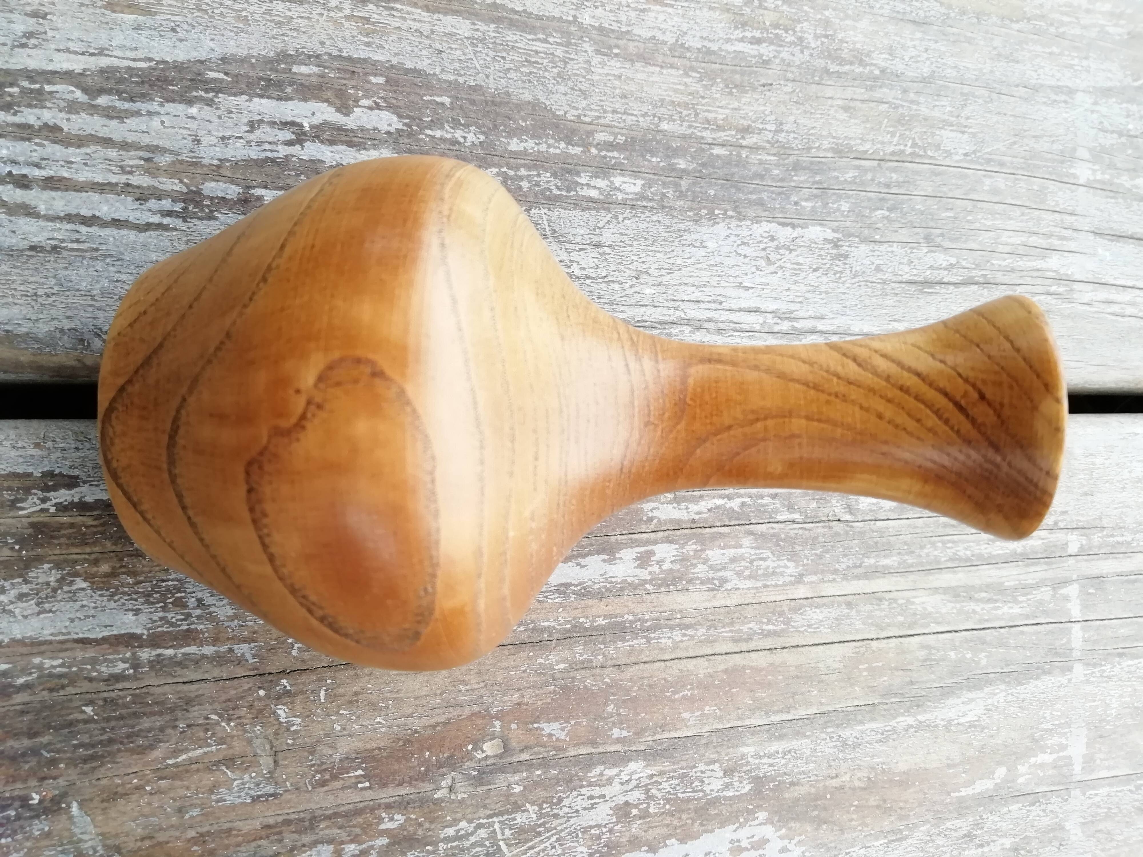 Pair of wooden vases