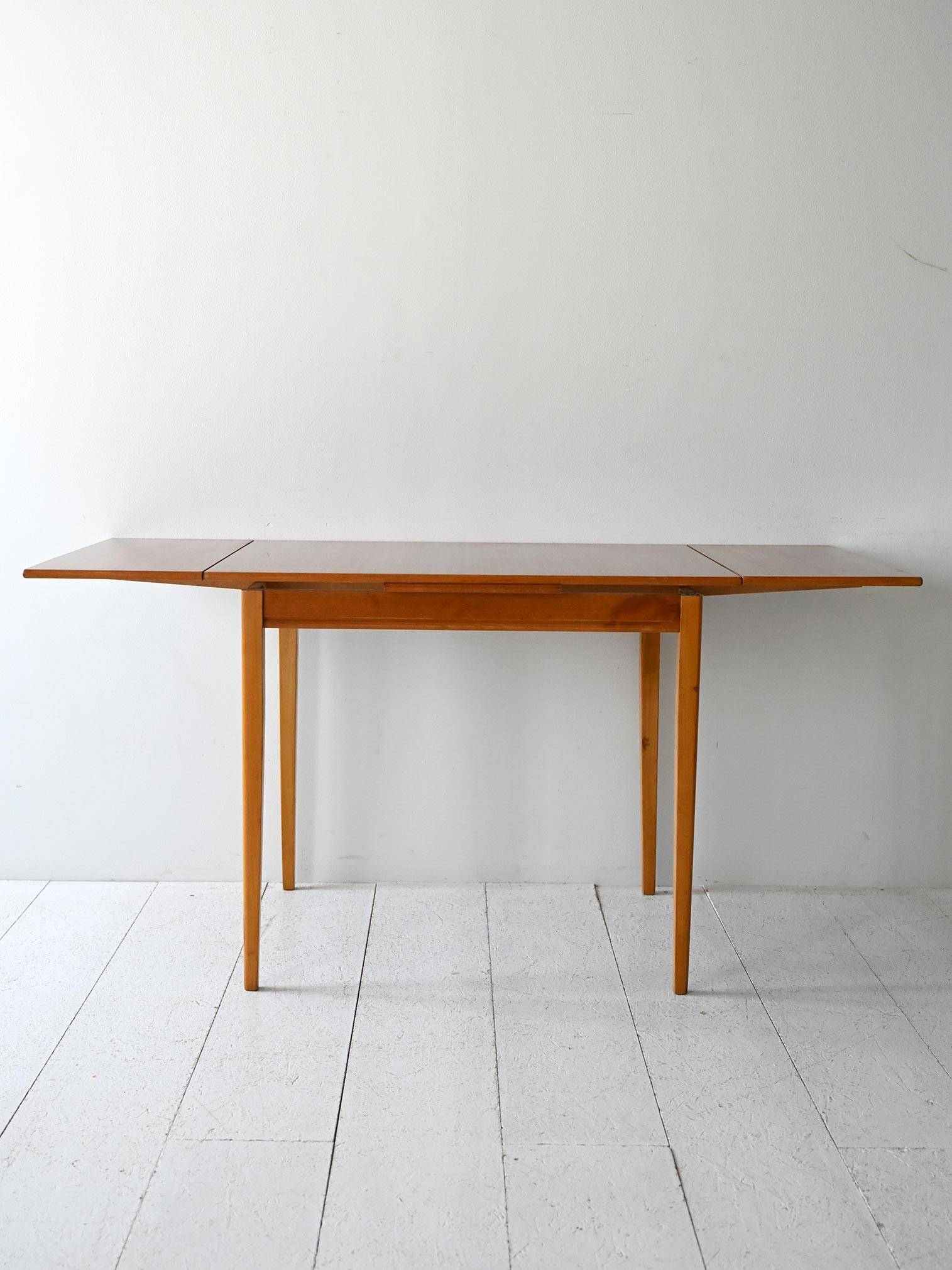 Vintage Scandinavian Teak and Oak Dining Table
