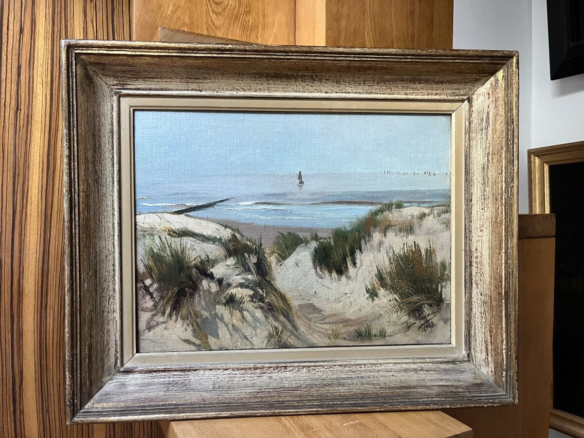 Léon Frédéric (1856-1940) Dune Landscape, oil on canvas signed