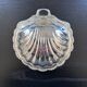 Silver-plated metal shell butter dish