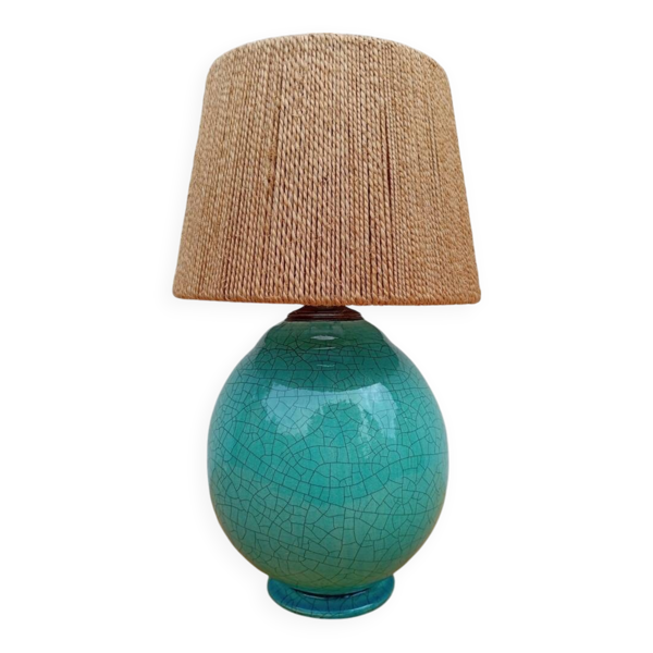 Lampe céramique craquelée art déco années 30