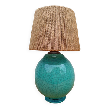 Lampe céramique craquelée art déco années 30