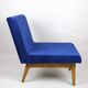 Vintage Blue Velvet Lounge Chair, 1970s