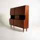 Danish Teak Highboard with Bar Cabinet