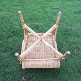 Old Light Wicker Armchair