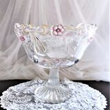 Pedestal fruit cup in blown glass
