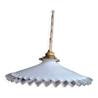 Opaline white pendant light