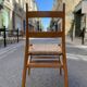 Wooden chair with straw seat - yngve ekström - sweden - circa 1960
