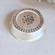 Antique English Silver-Plated Roll-Top Caviar Dish with Ram’s-Head Decoration