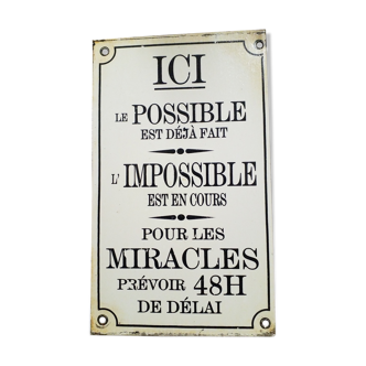 Information plate
