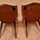 Pair of Louis XV chairs – carved wood & antique upholstery – late 19th century