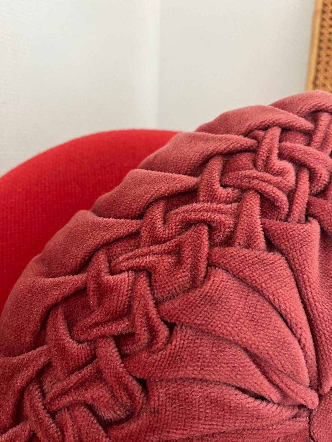Coussin rond velours