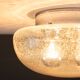 Bubble glass and chrome ceiling lamp