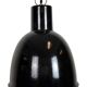 Small Industrial Black Enamel Ceiling Lamp, 1950s