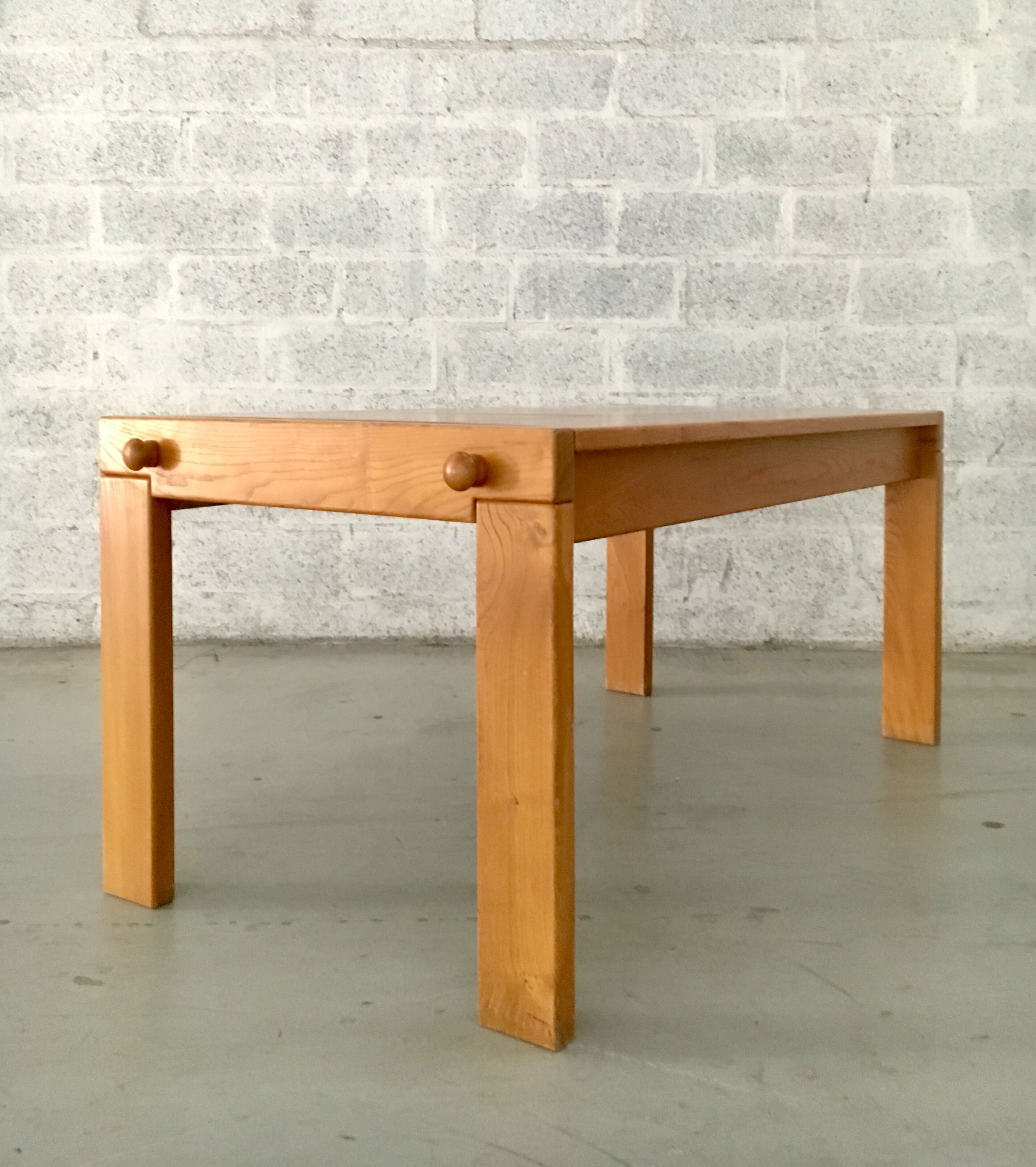 Solid elm dining table
