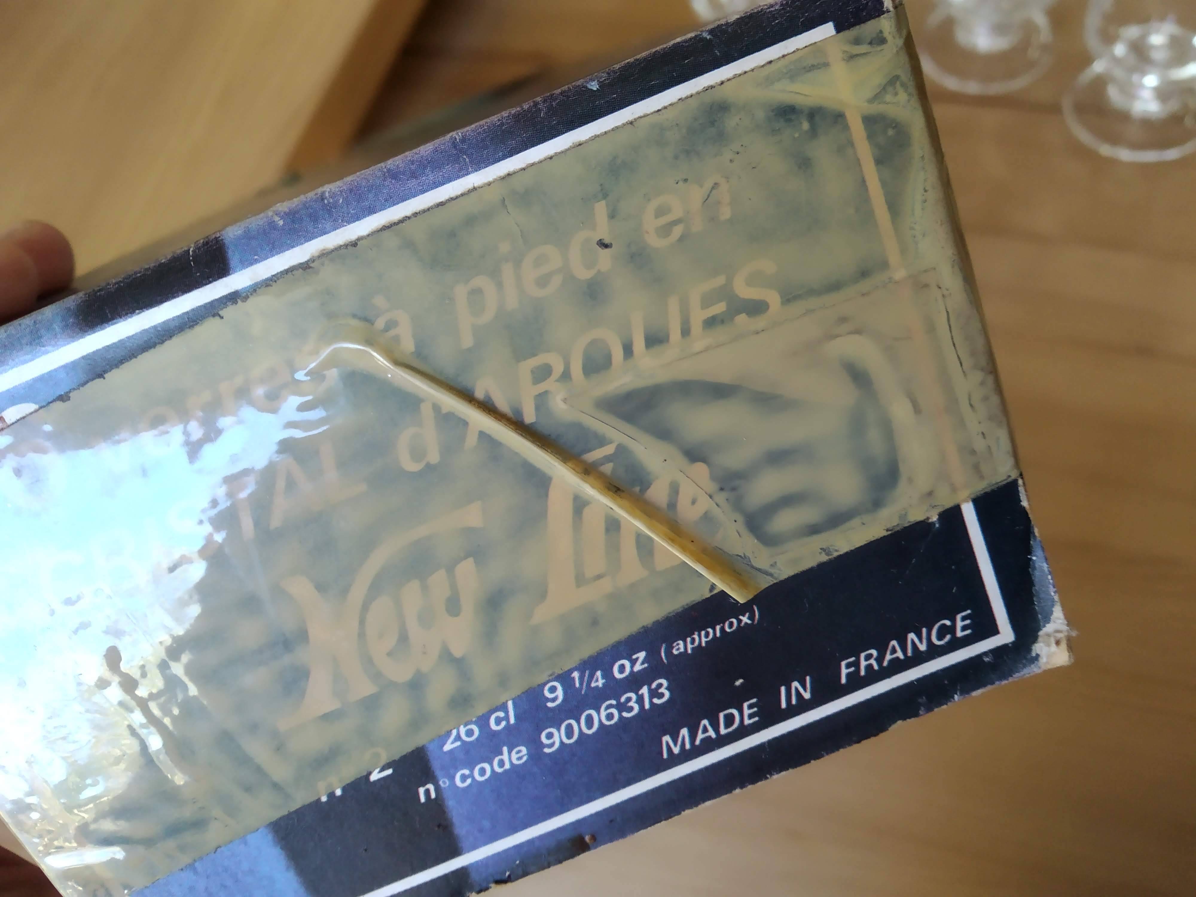 Vintage 70 crystal footed glass from Arques