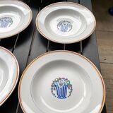 5 art deco hollow plates Boch la Louvière