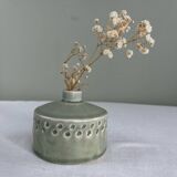 Celadon green artisanal vase