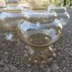Lot de 6 globes en verre ambré