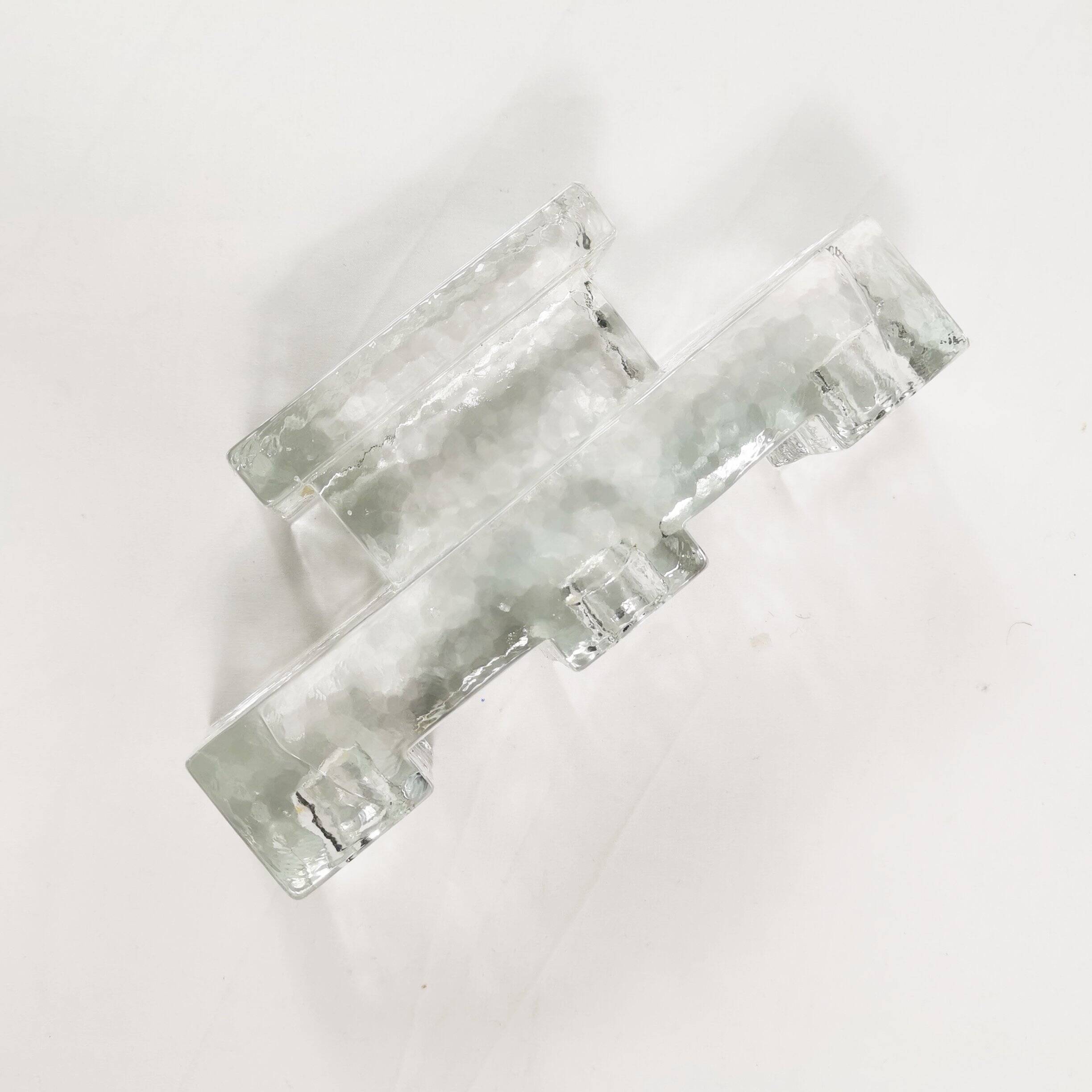 Glass, monumental candlestick, Germany 1960s