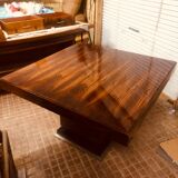 Table carrée art deco en palissandre