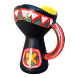 Modernist polychrome ceramic pitcher by Gabriel Fourmaintraux, circa 1950