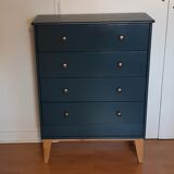 Commode scandinave bleu ganne