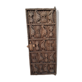 Ancienne porte de grenier Sénoufo – Côte d'Ivoire – bois sculpté