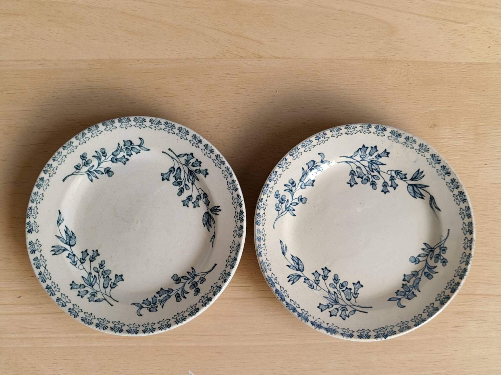 4 earthenware plates, Grigny — "Muguet" model