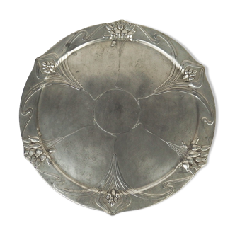 Art nouveau pewter tray by Osiris