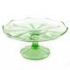 Art Deco cake stand, glass, Ząbkowice, Poland, 1970s