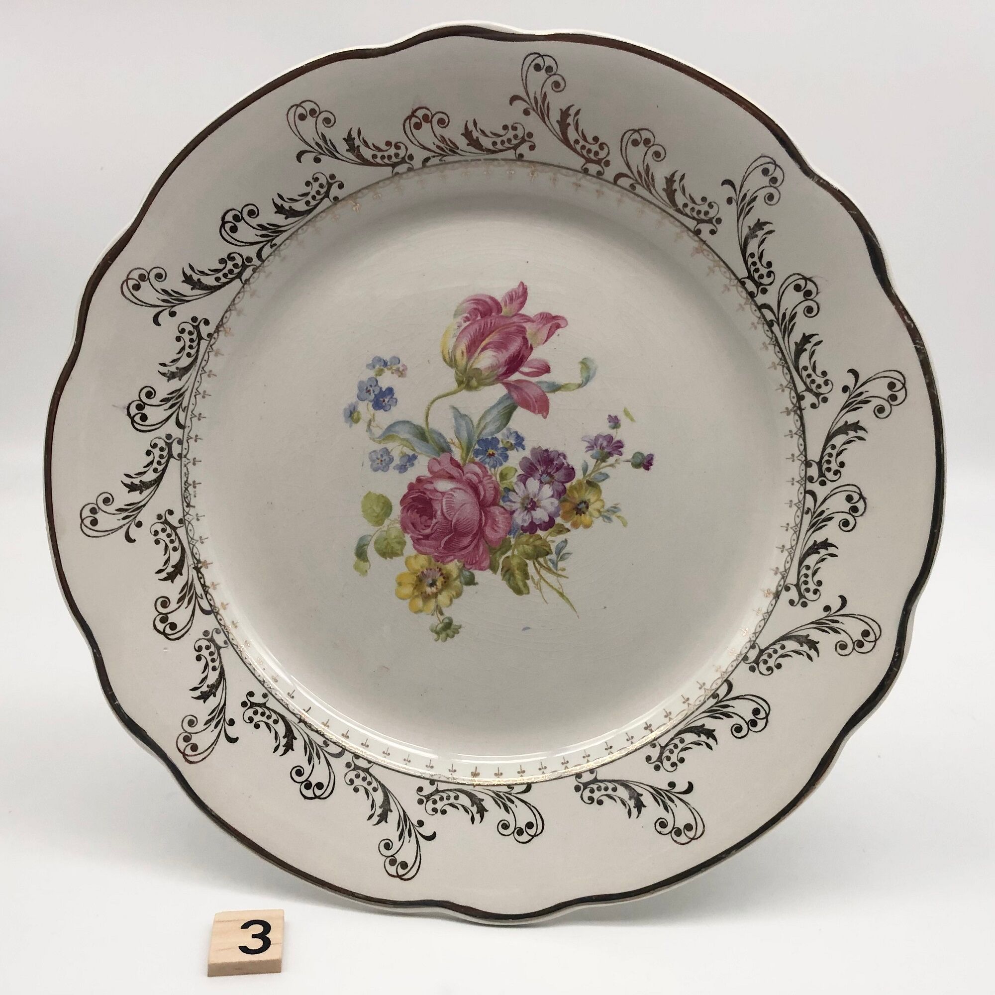 6 flat plates "Digoin Sarreguemines" model Arabesques