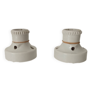 Paire d' appliques indus anciennes en porcelaine