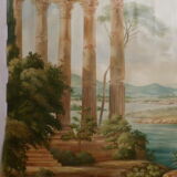 Painting on canvas trompe l'oeil