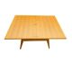 Table basse transformable scandinave en bois clair, années 60