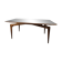 1950s wooden dining table with mirrored top