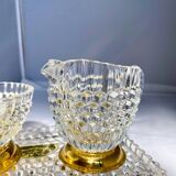 Gold-plated Bohemian crystal coffee set – 1960s/1980s