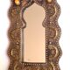 Moroccan wooden mirror decorated with brass, 70s