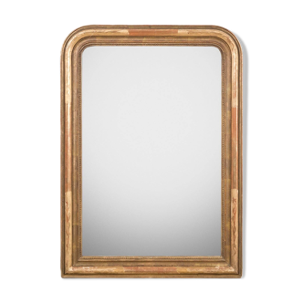 Large Antique 19th C Louis Philippe Gold Rouge Mirror