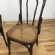 Set 2 chaises bistrots en bois courbé et cannage