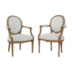 Paire de fauteuils cabriolets de style Louis XVI