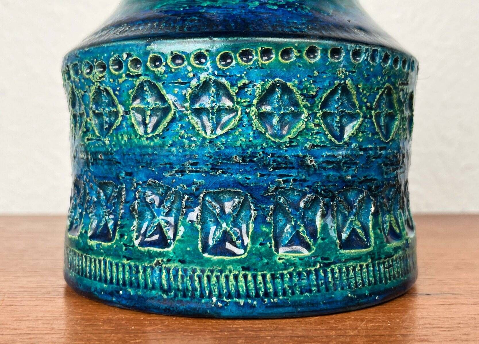 Mid-Century Modern Rimini Blu Pottery Vase by Aldo Londi for Bitossi, Italy, 1960s