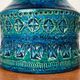 Mid-Century Modern Rimini Blu Pottery Vase by Aldo Londi for Bitossi, Italy, 1960s