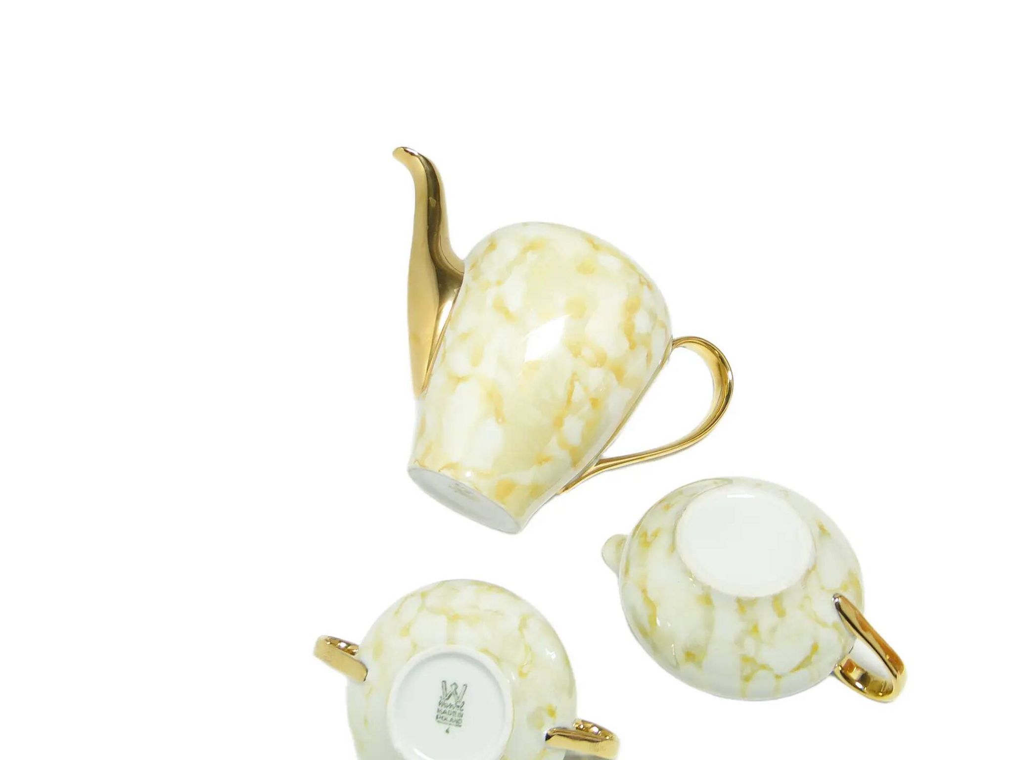 Julita creamer and sugar bowl set, modernism, porcelain, Wawel, Poland, 1970s.