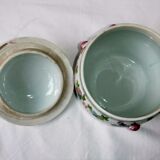 Covered pot with ginger porcelain canton polychrome