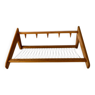 Midcentury wooden design wall coat rack by ÚLUV - Czechoslovakia, 1960s