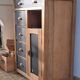 Vintage high sideboard in solid oak