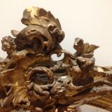 Old overmantel mirror in gilded wood - 148x100cm